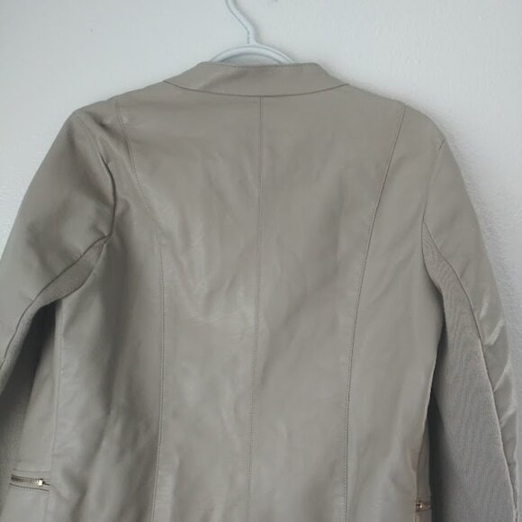 Cavalini women's size M beige faux leather jacket - Picture 5 of 15